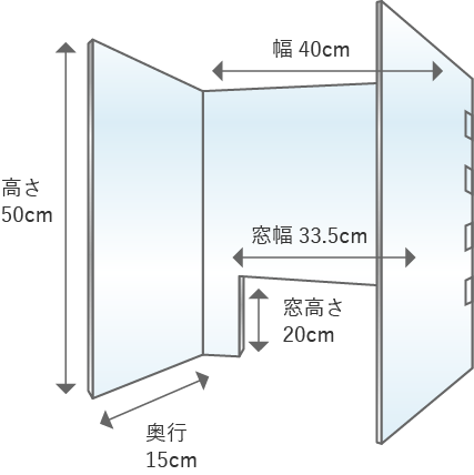 窓ありパーテーション製品仕様